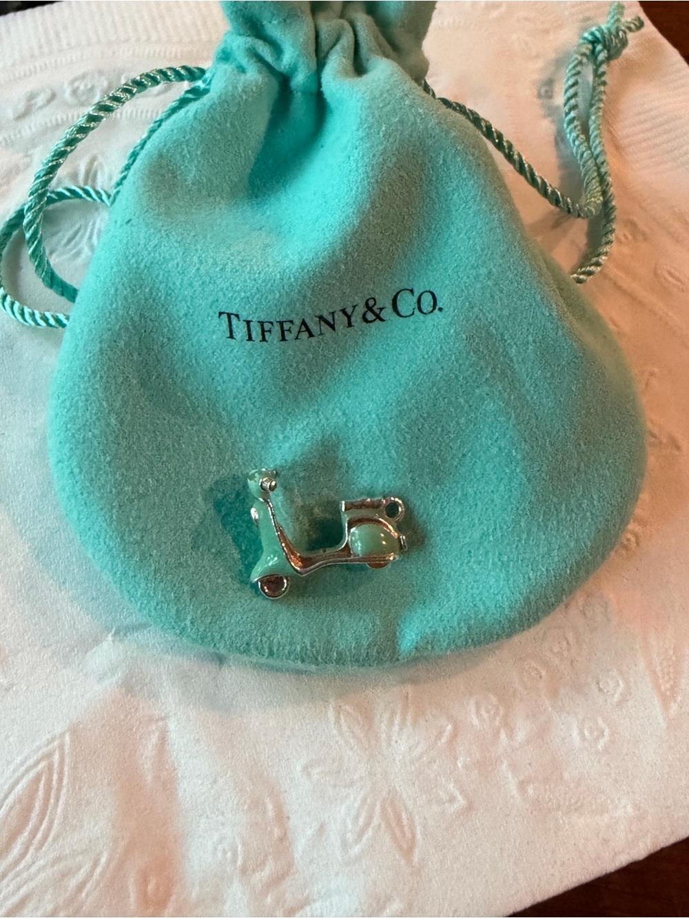 Tiffany blue Scooter Charm